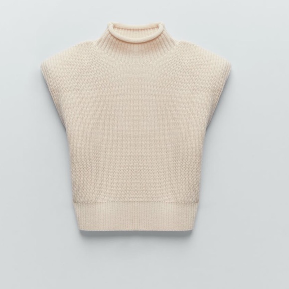 ZARA BNWT Shoulder Pad Knit Top - Picture 14 of 14